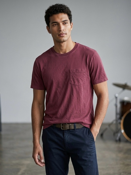 GAP Other - GAP Men's Short Sleeve Pocket Tee in Wine Red